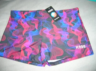 CALZONCILLO DE BAÑO ESTILO SPEEDO CORTE CUADRADO - ONDAS ROJAS Y MORADAS - TALLA XL - ¡NUEVO CON ETIQUETAS!! Foto 1 de 3