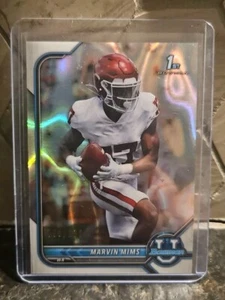 Marvin Mims 2022 BOWMAN UNIVERSITY ROOKIE LAVA REFRACTOR /100 DENVER BRONCOS - Picture 1 of 5