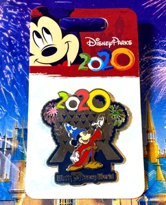 ✨ Prendedor Mickey Hechicero Tierra Nave Espacial Epcot 2020 con fecha WDW Fantasía Hechicero - Imagen 1 de 4