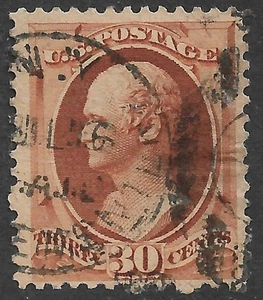 Estados Unidos #217 30c. Edición Hamilton usada muy fina - Imagen 1 de 2