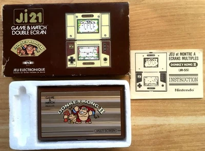 CONSOLE NINTENDO GAME & WATCH J i21 DONKEY KONG II JR-55 COMPLET FR CIB OVP DK 2 - Immagine 1 di 4