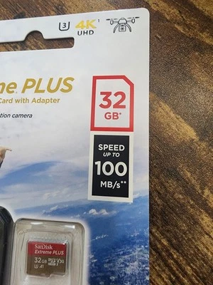 Brand new SanDisk Extreme Plus 32 GB micro SDHCBoui - Image 1 of 4