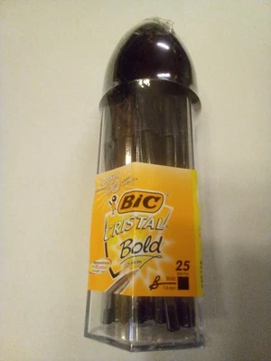 Nuevos bolígrafos negros vintage Bic Bank 25 cristal audaz raros coleccionables Foto 1 de 3