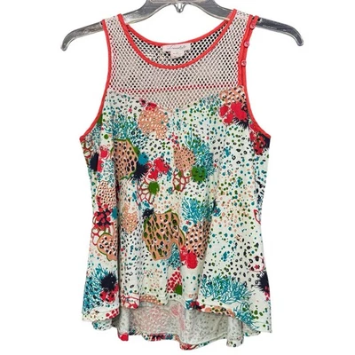 Camiseta sin mangas Loomstate Organic XS Coral Reef sin mangas malla ribete algodón orgánico Foto 1 de 4