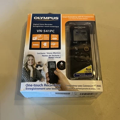 Olympus VN-541PC 4GB Digital Voice Recorder - Black - - Image 1 of 4