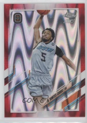 2021 Topps Chrome OTE Overtime Elite Red RayWave Refractor /5 De'Vontes Cobbs #3 - Image 1 of 2
