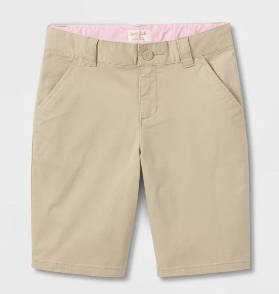 Cat & Jack Girls Beige School Uniform Shorts Size 18 NEW w/ Tag  - Image 1 of 1