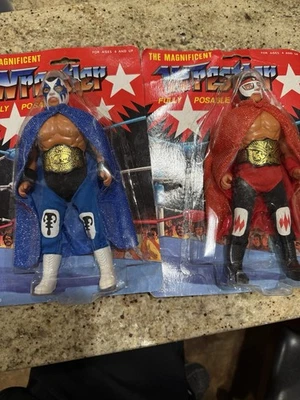 VINTAGE THE MAGNIFICENT WRESTLER LUCHADORE LUCHA LIBRE ACTION FIGURE MEXICO WWF - Image 1 of 4