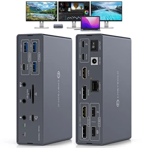 Thunderbolt Dockingstation 4K@60Hz 3 Monitore für M1 M2 M3 M4 MacBook/Air Wi... - Bild 1 von 9