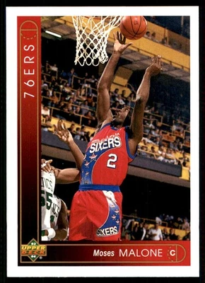 Moses Malone 1993-94 Upper Deck #101 76ers NBA READ FREE SHIPPING AutographDen - Image 1 of 2