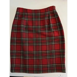 Tuta vintage lana cashmere gonna Ellen Tracy Linda taglia small/6 tartan a quadri 22”L - Foto 1 di 9