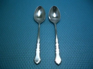 Lyon International AMERICANA Set of 2 Teaspoons 6 1/8" Stainless 18/8 Flatware - Picture 1 of 3