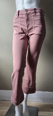 Pantalones cortos American Eagle Outfitters Kick Boot 2R tiro alto malva Foto 1 de 4