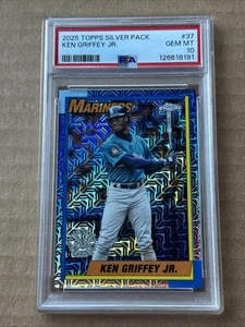 Paquete de plata Topps 2025 1990 Topps cromado Ken Griffey Jr #T90C-37 PSA 10 GEMA como nuevo - Imagen 1 de 2