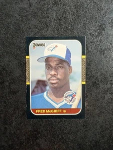 Vtg 1987 Donruss #621 Fred McGriff Toronto Blue Jays Rookie Baseball Card NM - Picture 1 of 14