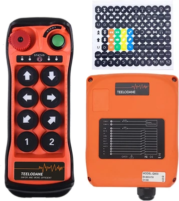 Q800 Industrial Wireless Crane Remote Control Kit 8 Button 12V 24V Electric Lift - Image 1 of 4