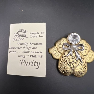 Broche Angels Of Love Inc Pureza Anjo assinado por artista joias religiosas - Imagem 1 de 4