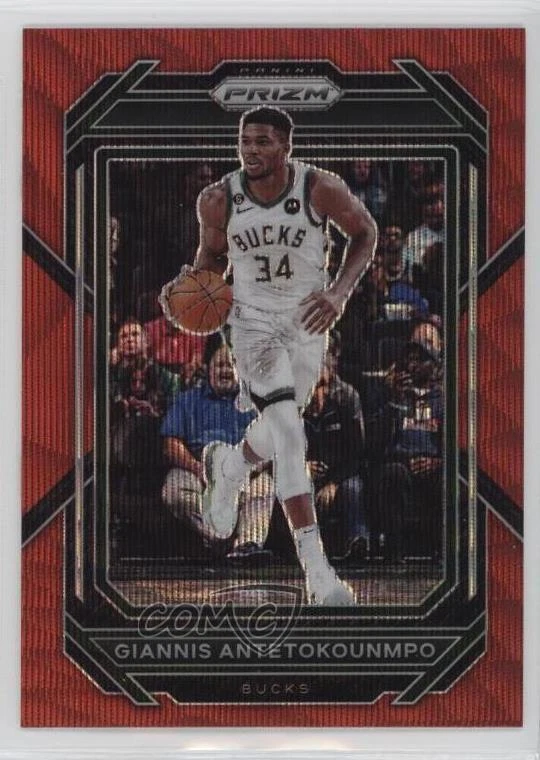 2022-23 Panini Prizm Ruby Wave Prizm Giannis Antetokounmpo #96