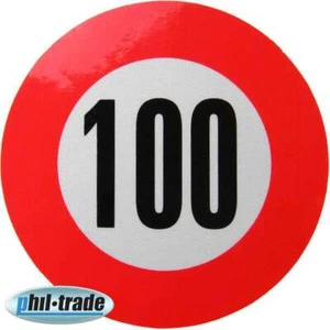 100 kmh Geschwindigkeits Aufkleber Sticker Geschwindigkeit Auto LKW Bus KFZ - Bild 1 von 2
