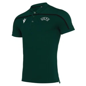 MAGLIA POLO ARBITRO CALCIO UFFICIALE UEFA MACRON - POLYCOTTON - M19 - Imagen 1 de 2