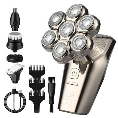 SEJOY Wet & Dry Electric Shaver 5IN1 Bald Head Shaver Beard Trimmer Hair Clipper