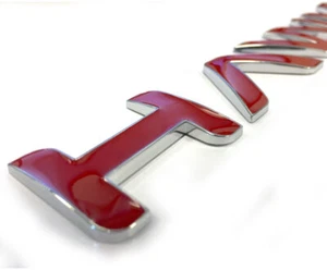 HAWKE 3D Chrome & Red Boot / Bonnet Letters RANGE ROVER VOGUE L322 2004 - Picture 1 of 2