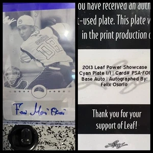 2013 Leaf Power Showcase Felix Osorio Printing Plate Cyan 1/1 #PSA-FO1 Auto - Picture 1 of 6