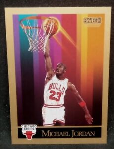 1990 MICHAEL JORDAN Skybox Chicago BULLS Basketball NBA GOLF Back Image 