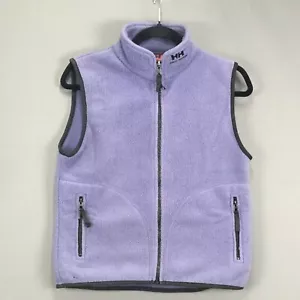 Helly Hansen Vest Women Small Blue Fleece Full Zip HH Pockets US Made Sports - Picture 1 of 11
