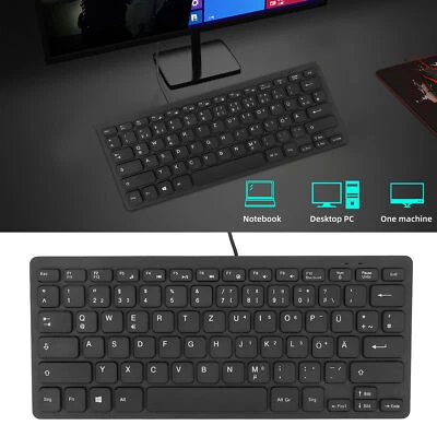 78 Keys Language Ultra Thin Keyboard Splash Proof USB Wired Compact Keyboar BST - Image 1 of 4