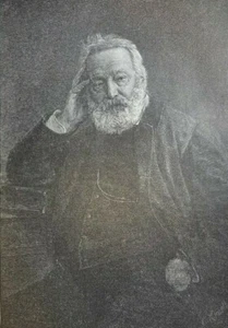Ilustración vintage del novelista francés Victor Hugo 1882 - Imagen 1 de 2