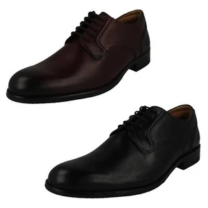 Herren Clarks 'Craftarlo Spitze' Dunkel Leder Smart Schnürschuhe Halbschuhe - H - Bild 1 von 21