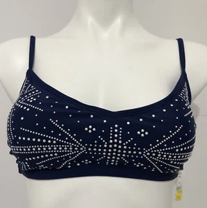 Time And True Women’s Blue Missy Embellished Swimsuit Top Size S NEW!! - Picture 1 of 8