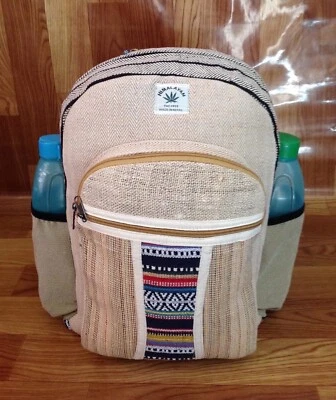 Mochila grande de cáñamo puro Foto 1 de 4