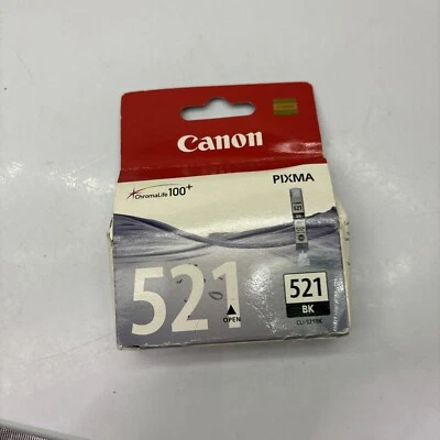 Canon 521 CLI-521BK Black Ink Cartridge *New Sealed* - Image 1 of 4