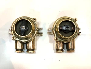 2er Set Altschiff Maritim Original Vintage Messing Schalter und Steckdose - Bild 1 von 12