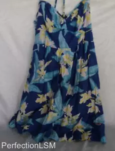Vestido Hollister 100% Algodón Forrado Floral Marino Prt Talla Pequeña con Correas para Zapatos - Imagen 1 de 6