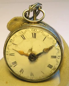 Silber Sackuhr Spindeltaschenuhr James Wild London ca. 1795 funktionstüchtig - Picture 1 of 18