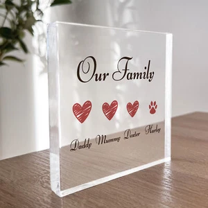 Personalised Our Family Plaque Gift For Family Friendship Gift New Home Gift - Picture 1 of 9