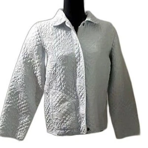 Chaqueta Kiko Comfort Mujer Talla M 100% Seda Acolchada Azul Cierre con Cremallera #44 - Imagen 1 de 8