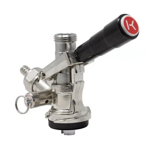 Kegco KT86S-L - S System Keg Tap Coupler - Black Lever Handle - Picture 1 of 8
