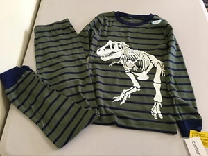 New Carter's Boys Dinosaur Pajama set Snug Fit Long Sleeve Pants - Picture 1 of 1