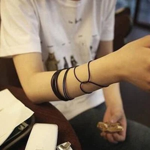 10pcs Black Rubber Silicone Jelly Bracelet Stretchy Ribbons Bracelets HOT - Picture 1 of 10