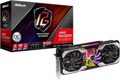 ASRock Radeon RX 6900 XT Phantom Gaming D 16GB OC GDDR6 Graphics Card! New!🚚 - Image 1 of 4