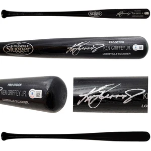 KEN GRIFFEY JR. AUTO LOUISVILLE SLUGGER PRO STOCK BAT MARINERS BECKETT 206016 - Picture 1 of 9