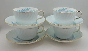 Set di 4 Coppe e Dischi Vintage Minton BLU SYPHONY, Ottime Condizioni - Foto 1 di 4