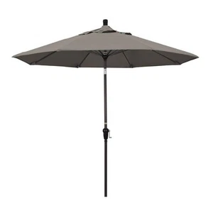 California Umbrella 9 ft. Bronze Aluminum Market Patio Umbrella Auto Tilt in - Picture 1 of 9