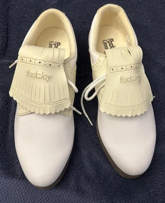Zapatos de golf FootJoy GreenJoy blancos para mujer talla 8,5 usados en excelente estado Foto 1 de 4