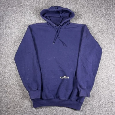 Sudadera con Capucha Carhartt Para Hombre Pequeña Azul Marino Pullover Bordado Logo Ropa de Trabajo Foto 1 de 4
