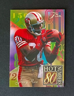 1994 Flair Hot Numbers Jerry Rice 9 HOF A Living Legend Mint+ - Image 1 of 2